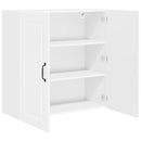 vidaXL Fali Szekrény PORTO Magas Fényű Fehér 80 x 31 x 80 cm Faanyag