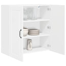 vidaXL Fali Szekrény PORTO Magas Fényű Fehér 80 x 31 x 80 cm Faanyag