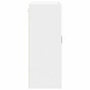 vidaXL Fali Szekrény PORTO Magas Fényű Fehér 80 x 31 x 80 cm Faanyag