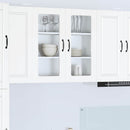 vidaXL Fali üveges szekrény PORTO Fehér 80 x 31 x 80 cm Faanyag