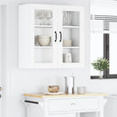 vidaXL Fali üveges szekrény PORTO Fehér 80 x 31 x 80 cm Szerelt Fa