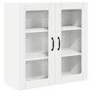 vidaXL Fali üveges szekrény PORTO Fehér 80 x 31 x 80 cm Faanyag