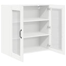 vidaXL Fali üveges szekrény PORTO Fehér 80 x 31 x 80 cm Faanyag