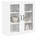 vidaXL Fali üveges szekrény PORTO Fehér 80 x 31 x 80 cm Szerelt Fa