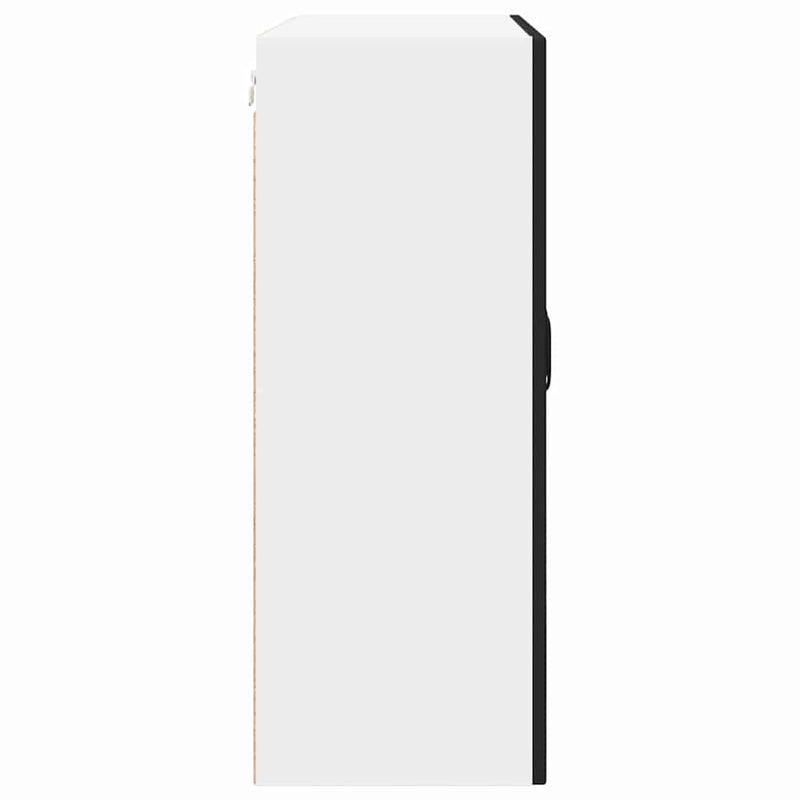 vidaXL Fali konyhaszekrény polcokkal Fekete 80 x 31 x 80 cm Faanyag