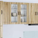 vidaXL Fali üveges szekrény PORTO Sonoma tölgy 80 x 31 x 80 cm Faanyag