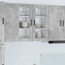 vidaXL Fali üveges szekrény PORTO Beton Szürke 80 x 31 x 80 cm Faanyag