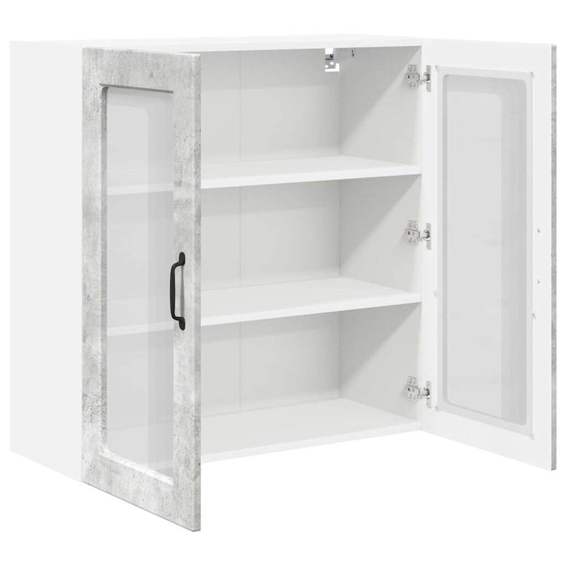 vidaXL Fali konyhaszekrény Beton Szürke 80 x 31 x 80 cm Faanyag