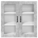 vidaXL Fali konyhaszekrény Beton Szürke 80 x 31 x 80 cm Faanyag