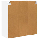 vidaXL Fali üveges szekrény PORTO Magas Fényű Fehér 80 x 31 x 80 cm