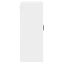 vidaXL Fali üveges szekrény PORTO Magas Fényű Fehér 80 x 31 x 80 cm