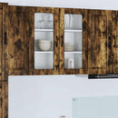 vidaXL Fali üveges szekrény PORTO Füstölt tölgy 80 x 31 x 80 cm