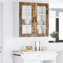 vidaXL Fali üveges szekrény PORTO Füstölt tölgy 80 x 31 x 80 cm