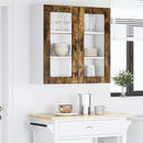 vidaXL Fali üveges szekrény PORTO Füstölt tölgy 80 x 31 x 80 cm