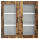 vidaXL Fali üveges szekrény PORTO Füstölt tölgy 80 x 31 x 80 cm
