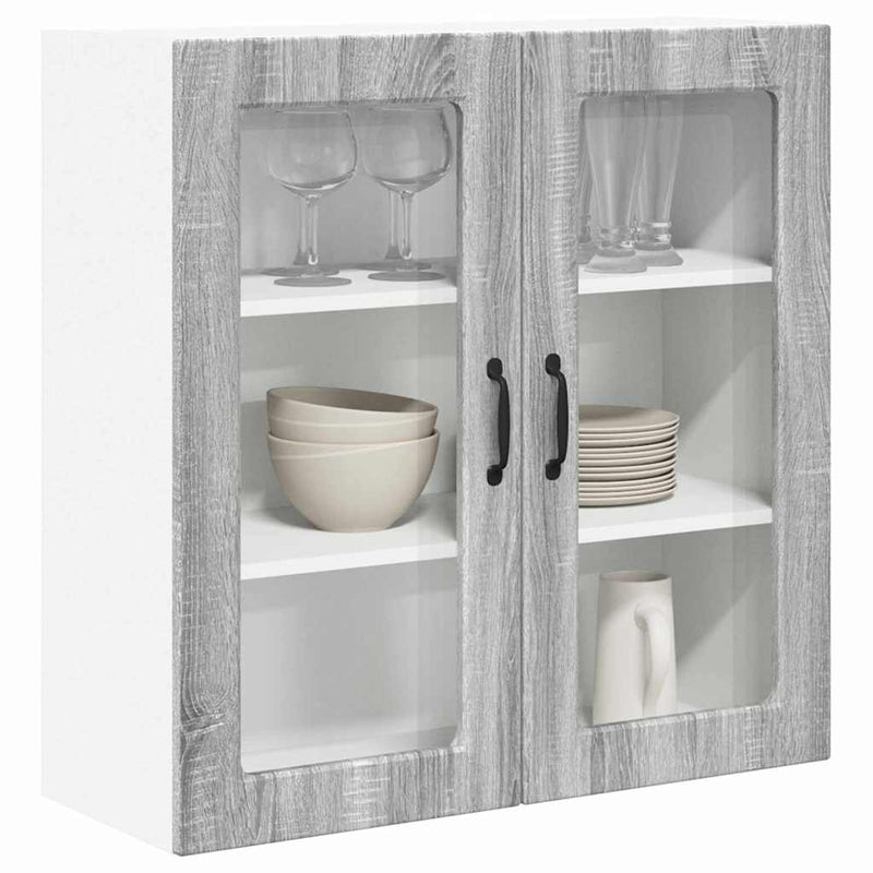 vidaXL Fali konyhaszekrény Szürke Sonoma 80 x 31 x 80 cm Faanyag