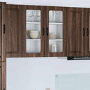 vidaXL Fali üveges szekrény PORTO Barna Tölgy 80 x 31 x 80 cm Faanyag