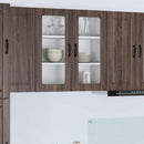 vidaXL Fali üveges szekrény PORTO Barna Tölgy 80 x 31 x 80 cm Faanyag