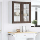 vidaXL Fali üveges szekrény PORTO Barna Tölgy 80 x 31 x 80 cm Faanyag