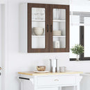 vidaXL Fali üveges szekrény PORTO Barna Tölgy 80 x 31 x 80 cm Faanyag