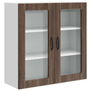 vidaXL Fali üveges szekrény PORTO Barna Tölgy 80 x 31 x 80 cm Faanyag