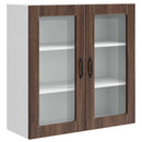 vidaXL Fali üveges szekrény PORTO Barna Tölgy 80 x 31 x 80 cm Faanyag