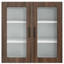 vidaXL Fali üveges szekrény PORTO Barna Tölgy 80 x 31 x 80 cm Faanyag