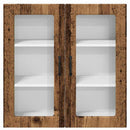 vidaXL Fali konyhaszekrény polcokkal Öreg fa 80 x 31 x 80 cm Faanyag