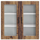 vidaXL Fali üveges szekrény PORTO Öreg fa 80 x 31 x 80 cm Faanyag