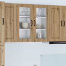 vidaXL Fali üveges szekrény PORTO Artisan tölgy 80 x 31 x 80 cm