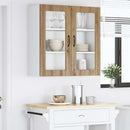 vidaXL Fali üveges szekrény PORTO Artisan tölgy 80 x 31 x 80 cm