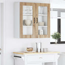 vidaXL Fali üveges szekrény PORTO Artisan tölgy 80 x 31 x 80 cm