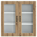 vidaXL Fali üveges szekrény PORTO Artisan tölgy 80 x 31 x 80 cm