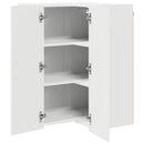 vidaXL Fali sarokszekrény PORTO Fehér 57 x 57 x 80 cm Faanyag