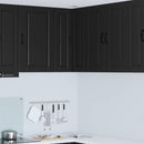 vidaXL Fali sarokszekrény PORTO Fekete 57 x 57 x 80 cm Faanyag