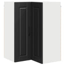 vidaXL Fali sarokszekrény PORTO Fekete 57 x 57 x 80 cm Faanyag