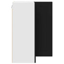 vidaXL Fali konyhaszekrény polcokkal Fekete 57 x 57 x 80 cm Faanyag