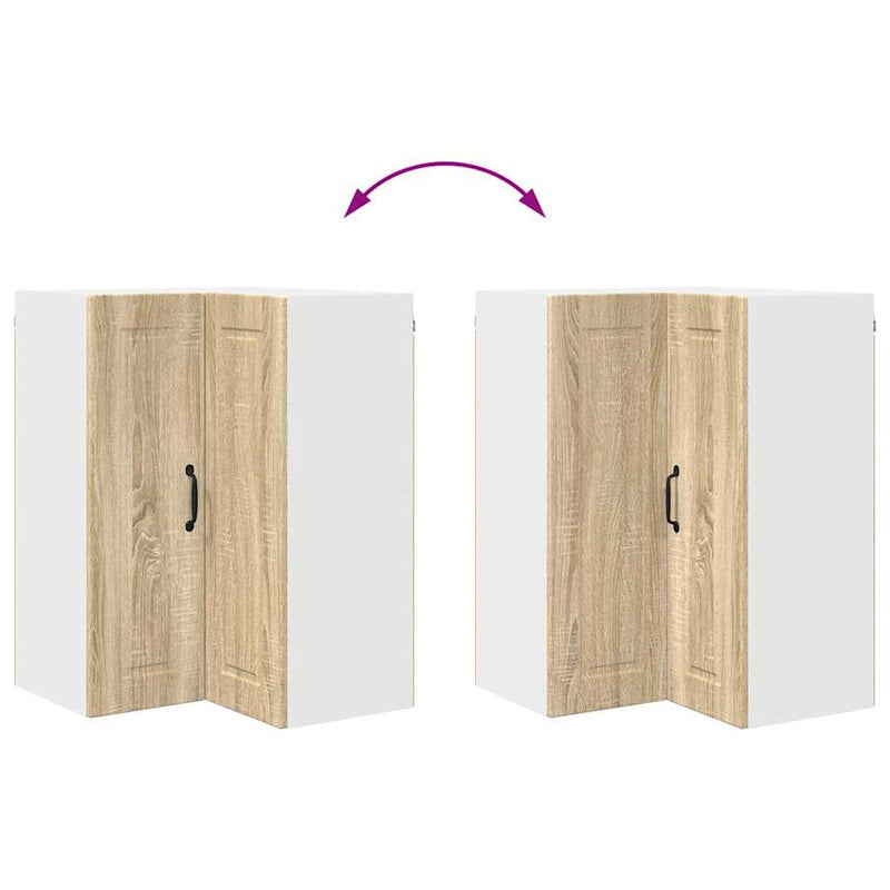 vidaXL Fali konyhaszekrény Sonoma tölgy 57 x 57 x 80 cm Faanyag