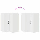 vidaXL Fali konyhaszekrény Magas Fényű Fehér 57 x 57 x 80 cm Faanyag