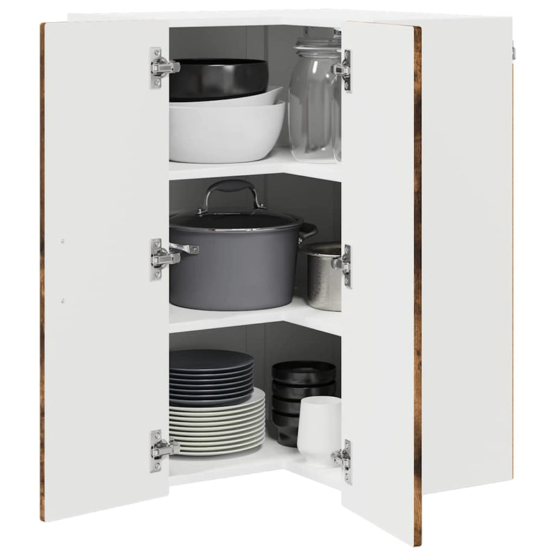 vidaXL Fali konyhaszekrény Füstölt tölgy 57 x 57 x 80 cm Faanyag