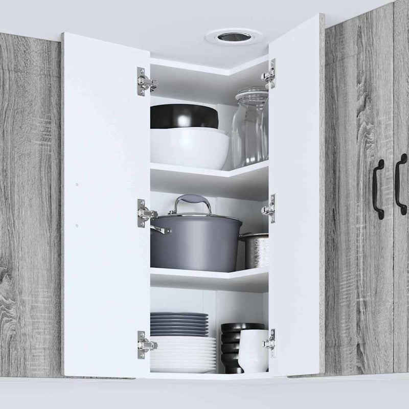 vidaXL Fali konyhaszekrény Szürke Sonoma 57 x 57 x 80 cm Faanyag