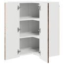 vidaXL Fali sarokszekrény PORTO Öreg fa 57 x 57 x 80 cm Faanyag