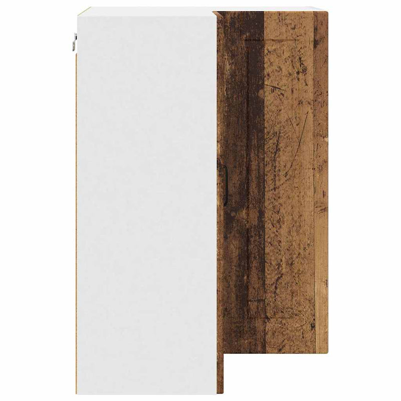 vidaXL Fali konyhaszekrény polcokkal Öreg fa 57 x 57 x 80 cm Faanyag