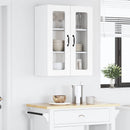 vidaXL Fali üveges szekrény PORTO Fehér 60 x 31 x 80 cm Faanyag