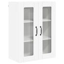 vidaXL Fali üveges szekrény PORTO Fehér 60 x 31 x 80 cm Szerelt Fa