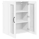 vidaXL Fali üveges szekrény PORTO Fehér 60 x 31 x 80 cm Szerelt Fa