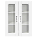 vidaXL Fali üveges szekrény PORTO Fehér 60 x 31 x 80 cm Szerelt Fa