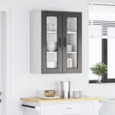 vidaXL Fali üveges szekrény PORTO Fekete 60 x 31 x 80 cm Faanyag