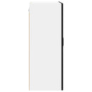 vidaXL Fali üveges szekrény PORTO Fekete 60 x 31 x 80 cm Faanyag