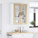 vidaXL Fali üveges szekrény PORTO Sonoma tölgy 60 x 31 x 80 cm Faanyag